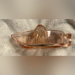 Sunkist Vintage Pink Glass Fruit Juicer